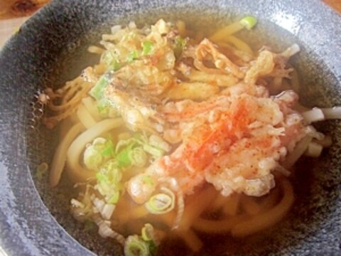 残り物利用で～天ぷらうどん